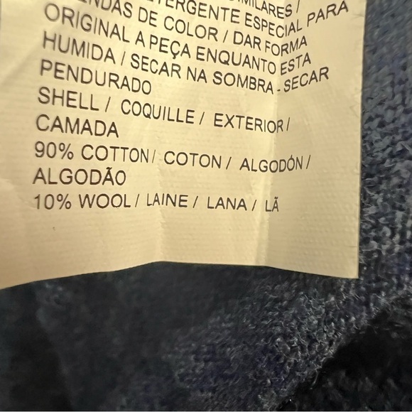 Puma Men's Pullover Sweater V Neck Cotton Wool Navy Gray Sz XXL Preppy Academia - Picture 5 of 7